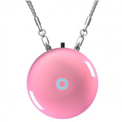 Portable anion air purifier Necklace Home Mini USB Charging Air Purifier Pink
