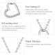SCN347-C Sterling Silver S925 Zircon Simple Fashion Hollow Heart Shape Necklace(Rose Gold)