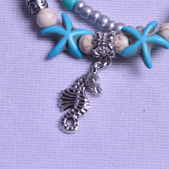 Anklet Foot chain pendant seashell starfish yoga beach couple set