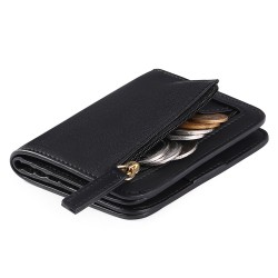 Ladies short wallet thin section multi-card PU pursery exquisite RFID purse