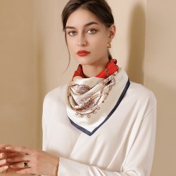 Summer silk scarf female trend square towel 2022 new bag decoration silk scarf