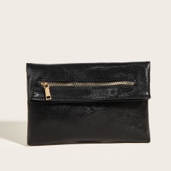 Black crocodile tie bag high-level bag women's bag simple atmospheric handbag