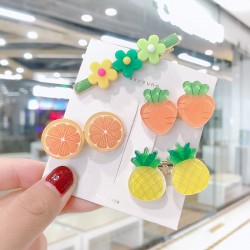 2pcs baby hairpins cute colorful fruit shape bb