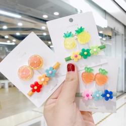 2pcs baby hairpins cute colorful fruit shape bb
