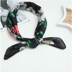 Printed square scarf for women headband chiffon 