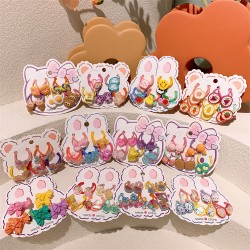Children's cartoon fruit hair circles 10 little girls are not hurting hair rubber band head ropes, cute babies tie their hair ropes