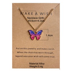  Bohemian alloy butterfly pendant necklace pendant suits collar chain 