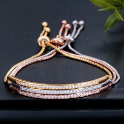  18K gold 925 silver Inlaid bracelet adjustable bracelet