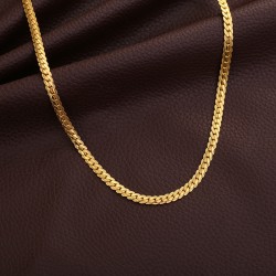  18K gold necklace 5mm snake bone chain customize necklace 