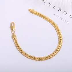  18K gold 925 silver bracelet snake bone chain Simple atmospheric jewelry