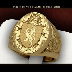  Crown Lion Head Ring Electro -Plating Men's Badge Ring 