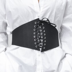 Crocodile pattern straps lax waist sealing ladies plastic waist leather decorative belts
