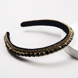 2022 new trend versatile multi -layer rhinestone gold velvet fashion head hoop