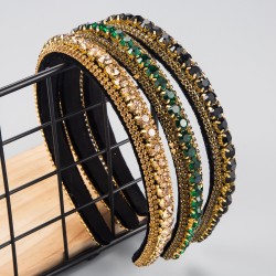 2022 new trend versatile multi -layer rhinestone gold velvet fashion head hoop