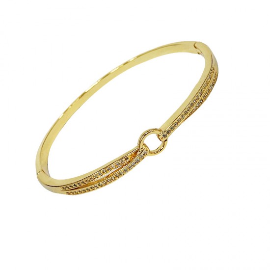 Gold plated bracelet 3A vermiculite rhienstones inlaided 
