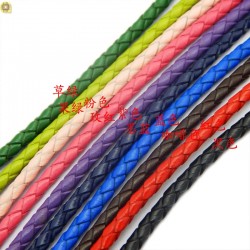 2.0 2.5 3 4 5 6mm jewelry accessories Weaving cowhide rope bracelet necklace rope round leather rope wholesale