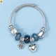 Panjia style stainless steel girl girlfriends Couple love animal, Haici opening can adjust crystal beaded bracelet