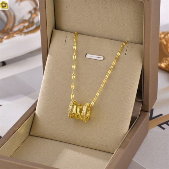 2023 Explosion titanium steel necklace jewelry fashion personality simple clavicle necklace Douyin live broadcast explosion chain