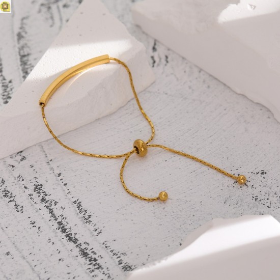 Cross -border advanced sensing gold retro letter bracelet female niche design cold wind, simple temperament girlfriend bracelet
