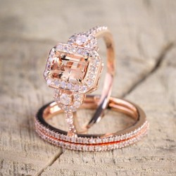 18K Rose Gold Round ring for woman