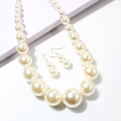 Exaggerated necklace imitation pearl short clavicle chain choker