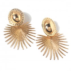 Exaggerated ear decoration Gold Earrings