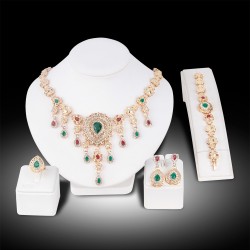 European and American style gemstone necklace set
