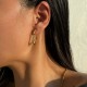 Spot factories wholesale European and American cross -border fashion niche INS retro Vintage irregular spiral g earrings