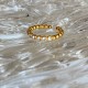 Spot factory wholesale European and American cross -border INS retro style 18K real gold plating opening simple wind stool ring ring