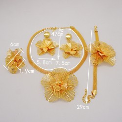 2023 Spring Festival New Type Chain ear Ring Bracelet Set African Bride Banquet Dinner Accessories Annex