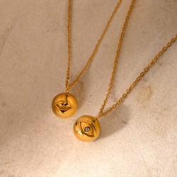 JD designer's titanium steel demon eyeball pendant 18K gold stainless steel chain necklace lip pendant necklace necklace