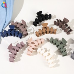 Qi ji الكورية Scrub 13cm super super shark clip clip simple morandi color square اخراج مقطع شعر لوحة برية