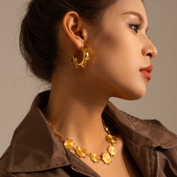 Jie Ding designer model titanium steel punk earrings earrings new trendy temperament net red niche design female earring
