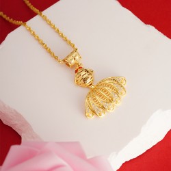 Haojiu Fish Pendant Vietnamese Sand Gold Fashion Style Style Away -Level Feminine Necklace Necklace Pendant Hollol