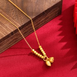 New Lotus Lotus Puff III قلادة Huanchain Simple Light Luxury Design Copper Alloy Vervament Jewelry Supply Supply Supply