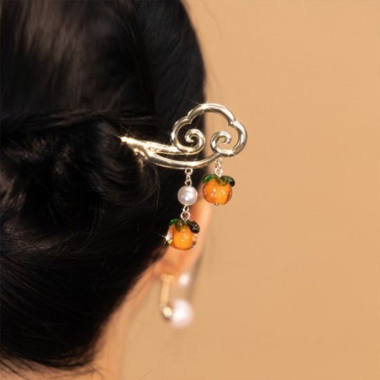 Persimmon Ruyi Xiangyun Hairpin Persimmon Ruyi Xiangyun Hairpin