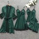 Pajamas 4 قطع مجموعة لرفع الربيع والصيف مثير الجليد الحرير الكوري على الطراز الكوري. Pajamas 4 قطع مجموعة لرفع الربيع والصيف مثير الجليد الحرير الكوري على الطراز الكوري.