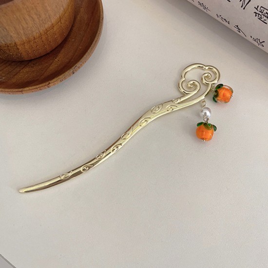 Persimmon Ruyi Xiangyun Hairpin Persimmon Ruyi Xiangyun Hairpin