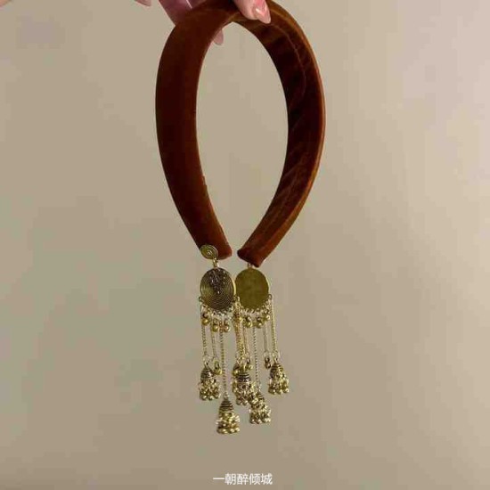 Ling Qingyunyuan Vervament Retro Thrib Style New Chinese Style Tassel Velvet Veachblege Hight end Ling Qingyunyuan Vervament Retro Thrib Style New Chinese Style Tassel Velvet Veachblege Hight end