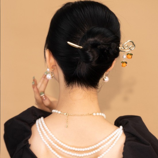 Persimmon Ruyi Xiangyun Hairpin Persimmon Ruyi Xiangyun Hairpin