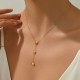 New Long Tassel Love الربط قلادة من التيتانيوم فولاذ قلادة عديمة اللون للنساء New Long Tassel Love الربط قلادة من التيتانيوم فولاذ قلادة عديمة اللون للنساء