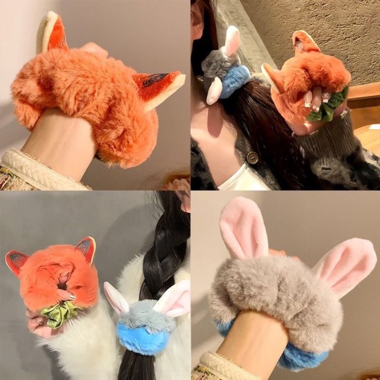 New Zootopia Judynick Plush Hair Ring Bead Birth Autumn and Winter Rubber Back New Zootopia Judynick Plush Hair Ring Bead Birth Autumn and Winter Rubber Back