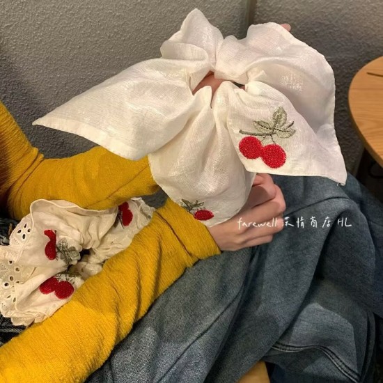 الكرز الرعوي ~ حلو مطرزة بالكرز الدانتيل الدانتيل الكبير الأمعاء دائرة الشعر للنساء حبل الرأس حبل مربع منشفة الكرز الرعوي ~ حلو مطرزة بالكرز الدانتيل الدانتيل الكبير الأمعاء دائرة الشعر للنساء حبل الرأس حبل مربع منشفة