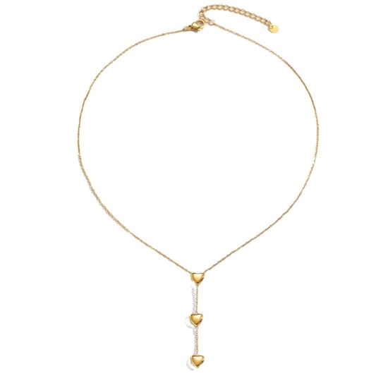 New Long Tassel Love الربط قلادة من التيتانيوم فولاذ قلادة عديمة اللون للنساء New Long Tassel Love الربط قلادة من التيتانيوم فولاذ قلادة عديمة اللون للنساء