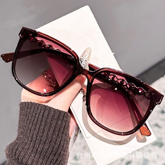 2025 New Temple Metal Square Frame Mashing Grasses for Women Develing Contensing Propoysile Grasses Style and Spratrant Style 2025 New Temple Metal Square Frame Mashing Grasses for Women Develing Contensing Propoysile Grasses Style and Spratrant Style