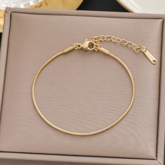 Meichen 100 Style Bracelets European and American 18K Gold Gold Longeparing Titanium Steel’s Women's Women Simple and Propealized Fashion Massion Jewelry Meichen 100 Style Bracelets European and American 18K Gold Gold Longeparing Titanium Steel’s Women's Women Simple and Propealized Fashion Massion Jewelry