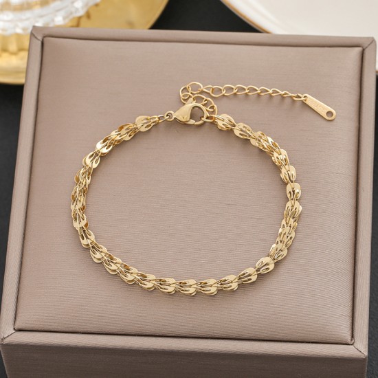 Meichen 100 Style Bracelets European and American 18K Gold Gold Longeparing Titanium Steel’s Women's Women Simple and Propealized Fashion Massion Jewelry Meichen 100 Style Bracelets European and American 18K Gold Gold Longeparing Titanium Steel’s Women's Women Simple and Propealized Fashion Massion Jewelry