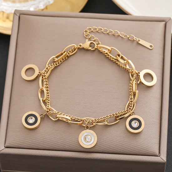 Meichen 100 Style Bracelets European and American 18K Gold Gold Longeparing Titanium Steel’s Women's Women Simple and Propealized Fashion Massion Jewelry Meichen 100 Style Bracelets European and American 18K Gold Gold Longeparing Titanium Steel’s Women's Women Simple and Propealized Fashion Massion Jewelry