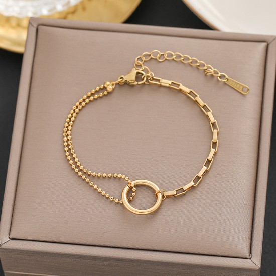 Meichen 100 Style Bracelets European and American 18K Gold Gold Longeparing Titanium Steel’s Women's Women Simple and Propealized Fashion Massion Jewelry Meichen 100 Style Bracelets European and American 18K Gold Gold Longeparing Titanium Steel’s Women's Women Simple and Propealized Fashion Massion Jewelry