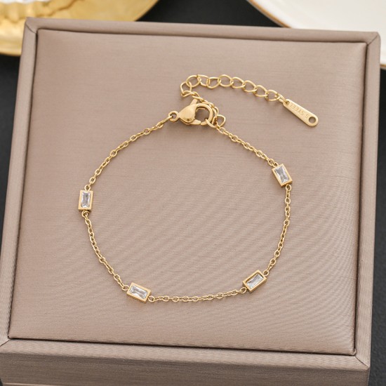 Meichen 100 Style Bracelets European and American 18K Gold Gold Longeparing Titanium Steel’s Women's Women Simple and Propealized Fashion Massion Jewelry Meichen 100 Style Bracelets European and American 18K Gold Gold Longeparing Titanium Steel’s Women's Women Simple and Propealized Fashion Massion Jewelry